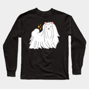 Maltese Dog Long Sleeve T-Shirt